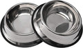 2Packs Stainless Steel Dog Bowl with Anti-Skid Rubber Base for Small/Medium/Large Pet, Perfect Dish, Pets Feeder Bowl and Water Bowl Perfect Choice for Dog Puppy Cat and Kitten (16oz)