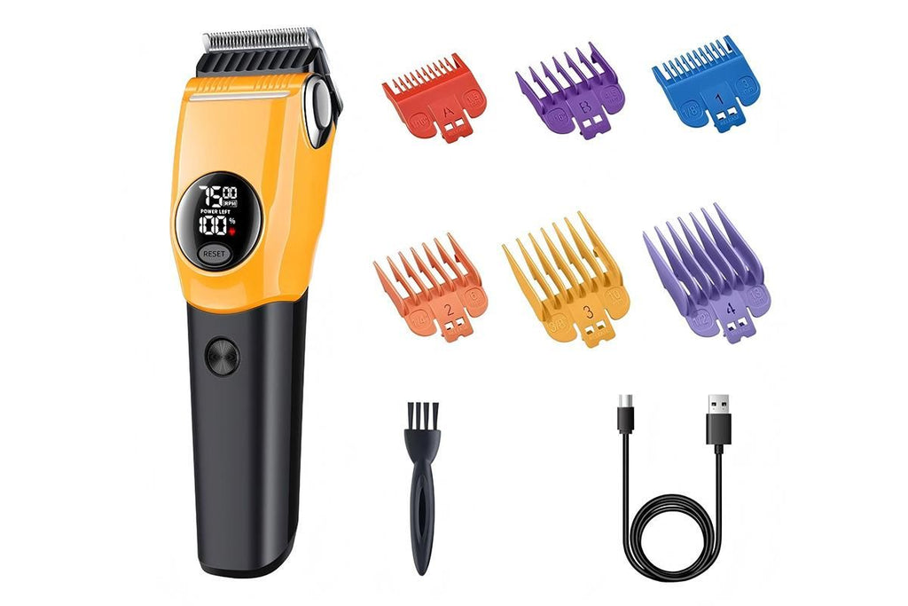 Dog Clipper Low Noise Dog Grooming Kit Rechargeable 3-Speed With LCD Display for Dogs Cats Pets