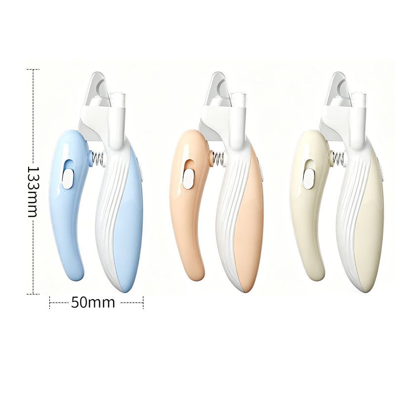 Pet Nail Clippers with Light, Splatter-Proof and Safe Grooming Tool, Universal for Cats and Dogs, LED Light for Locating the Quick - Blue