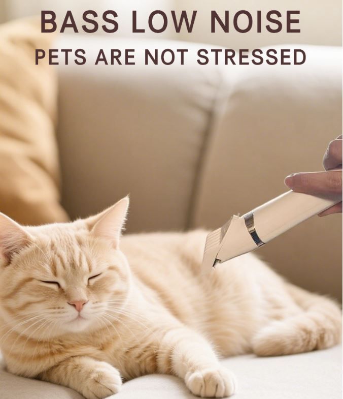 Green Professional 3-in-1 Pet Grooming Kit - Low-Noise Rechargeable Dog Hair Trimmer & Nail Grinder for Paws, Eyes, and Body